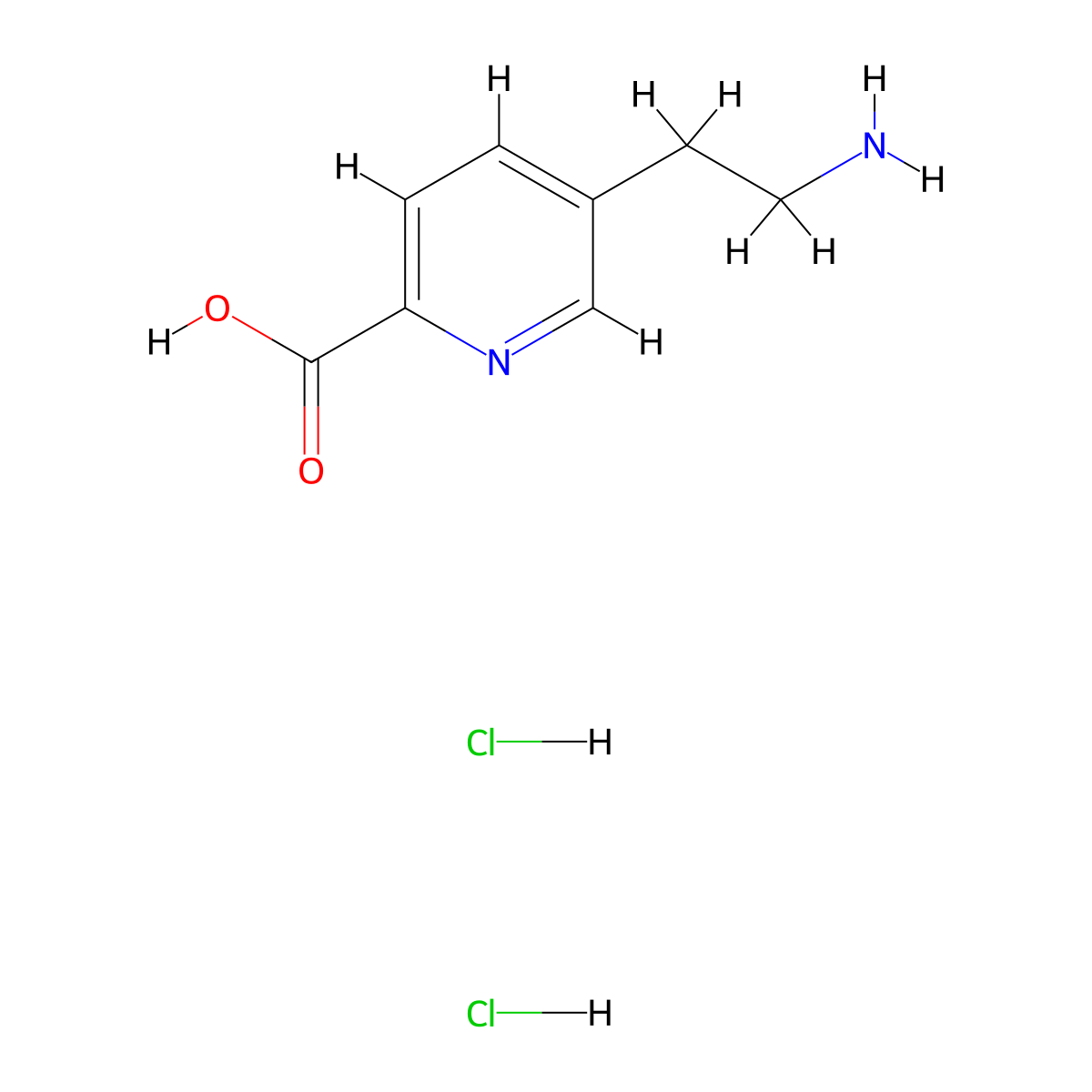 5-(2-Aminoethyl)pyridine-2-carboxylic acid dihydrochloride molecular structure, CAS 2763777-04-2