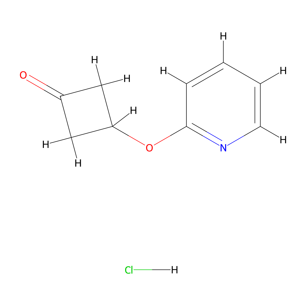 3-(Pyridin-2-yloxy)cyclobutan-1-one hydrochloride molecular structure, CAS 2763777-13-3