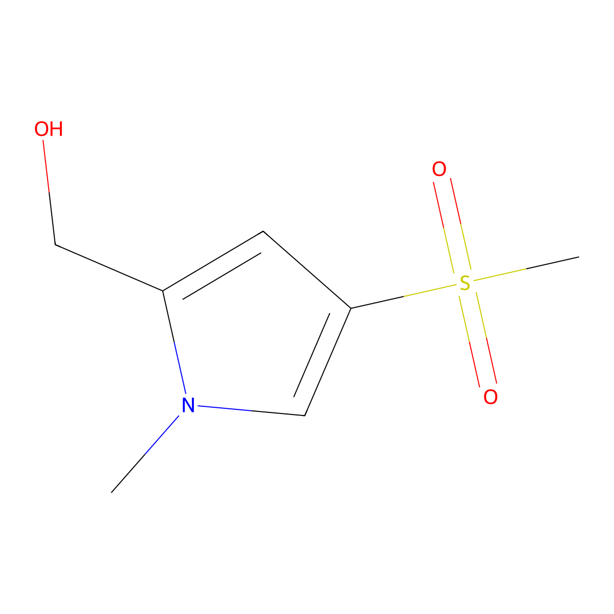 (4-methanesulfonyl-1-methyl-1H-pyrrol-2-yl)methanol molecular structure, CAS 2763777-15-5