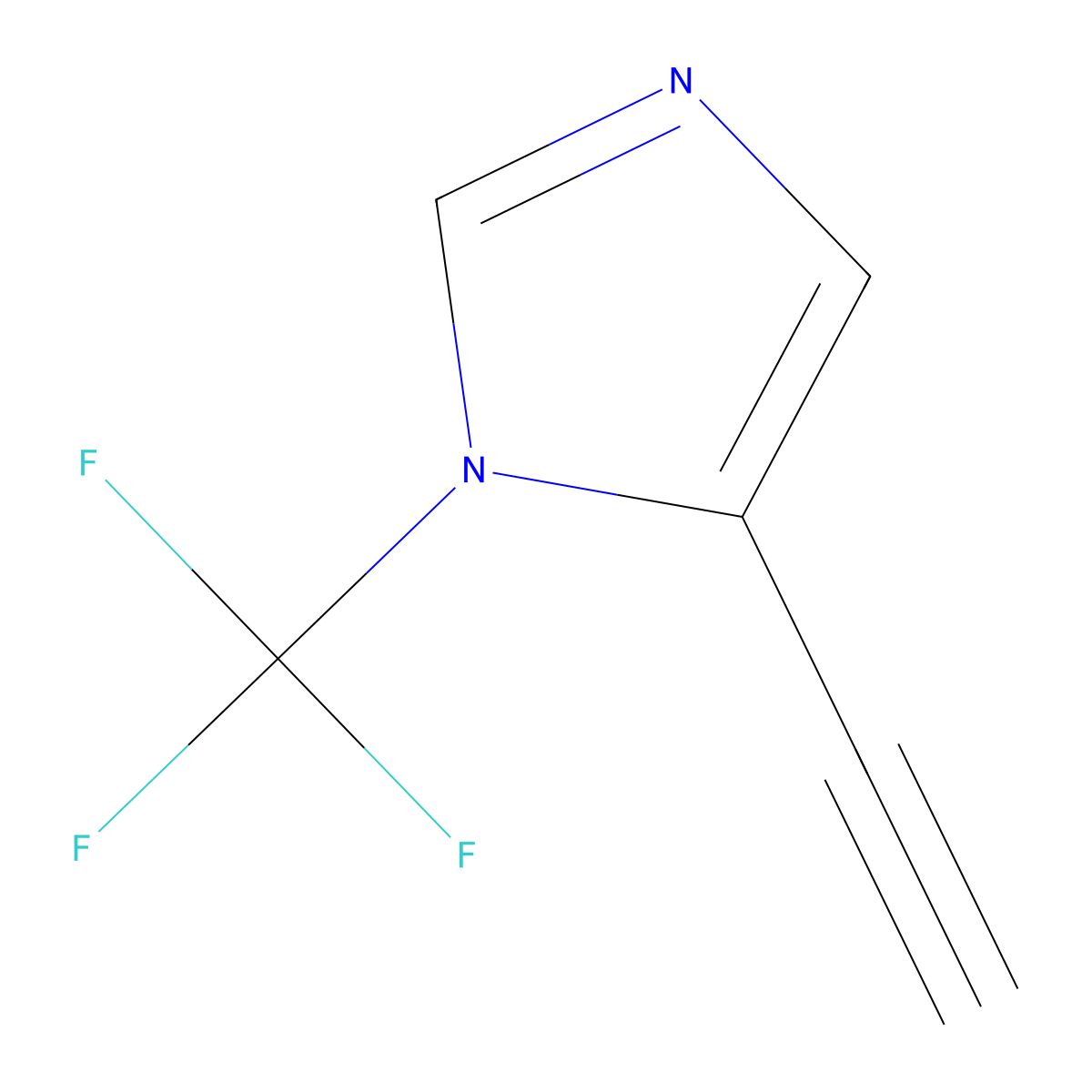 5-ethynyl-1-(trifluoromethyl)-1H-imidazole molecular structure, CAS 2763777-19-9