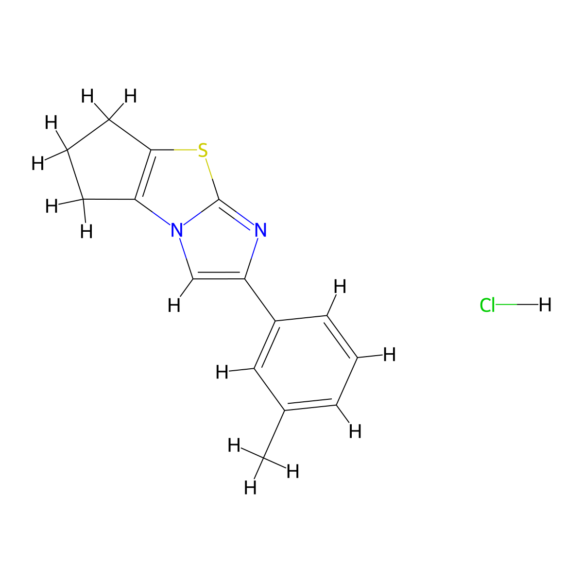 10-(3-Methylphenyl)-7-thia-1,9-diazatricyclo[6.3.0.0,2,6]undeca-2(6),8,10-triene hydrochloride molecular structure, CAS 2763777-25-7