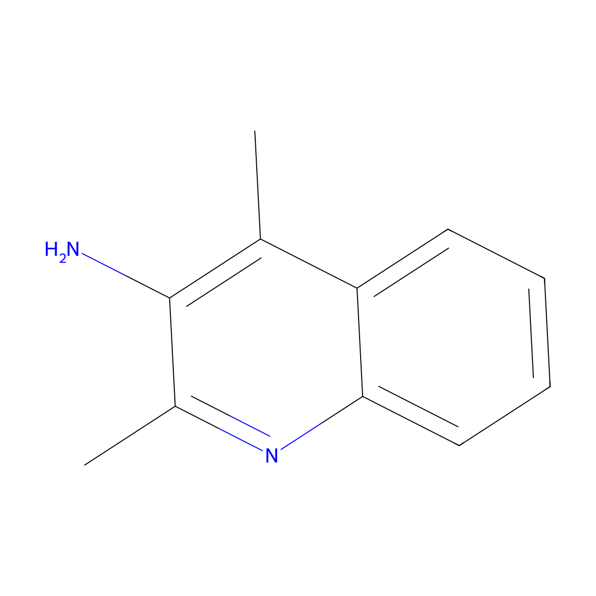 2,4-Dimethylquinolin-3-amine molecular structure, CAS 2763777-26-8