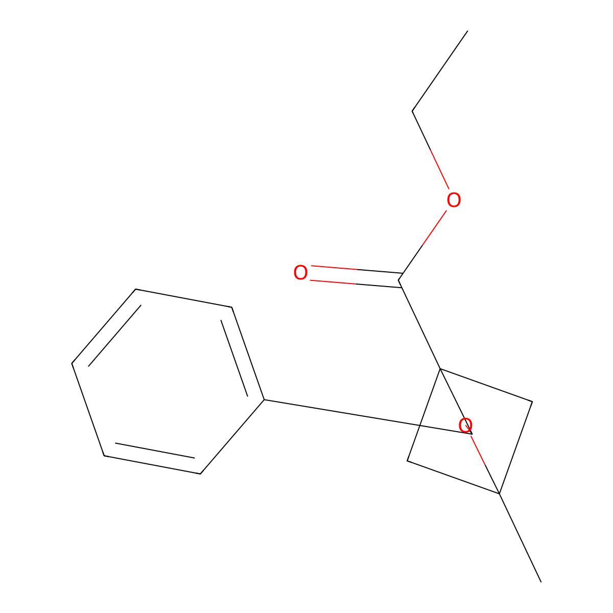 Ethyl 1-methyl-3-phenyl-2-oxabicyclo[2.1.1]hexane-4-carboxylate molecular structure, CAS 2763777-30-4