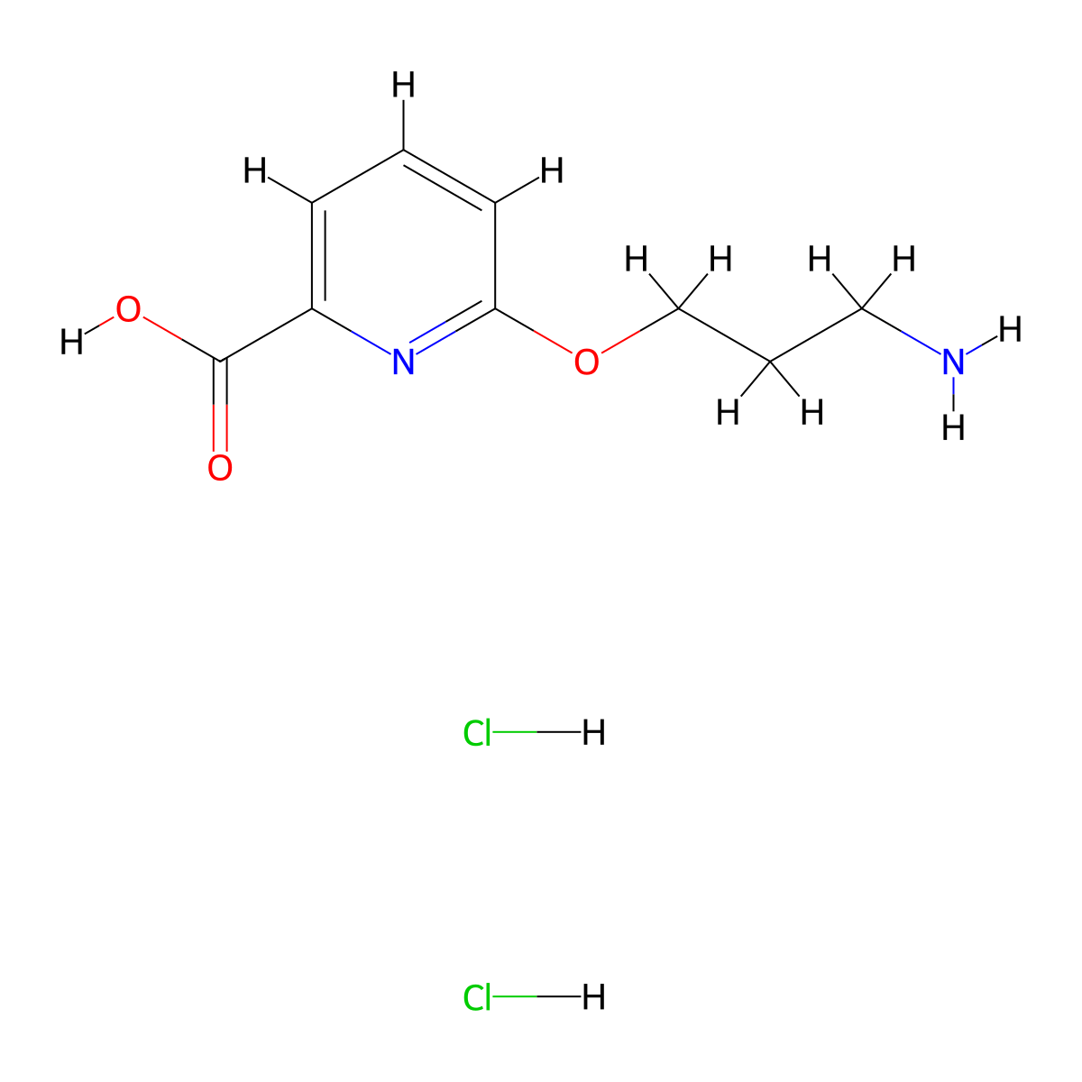 6-(3-Aminopropoxy)pyridine-2-carboxylic acid dihydrochloride molecular structure, CAS 2763777-36-0