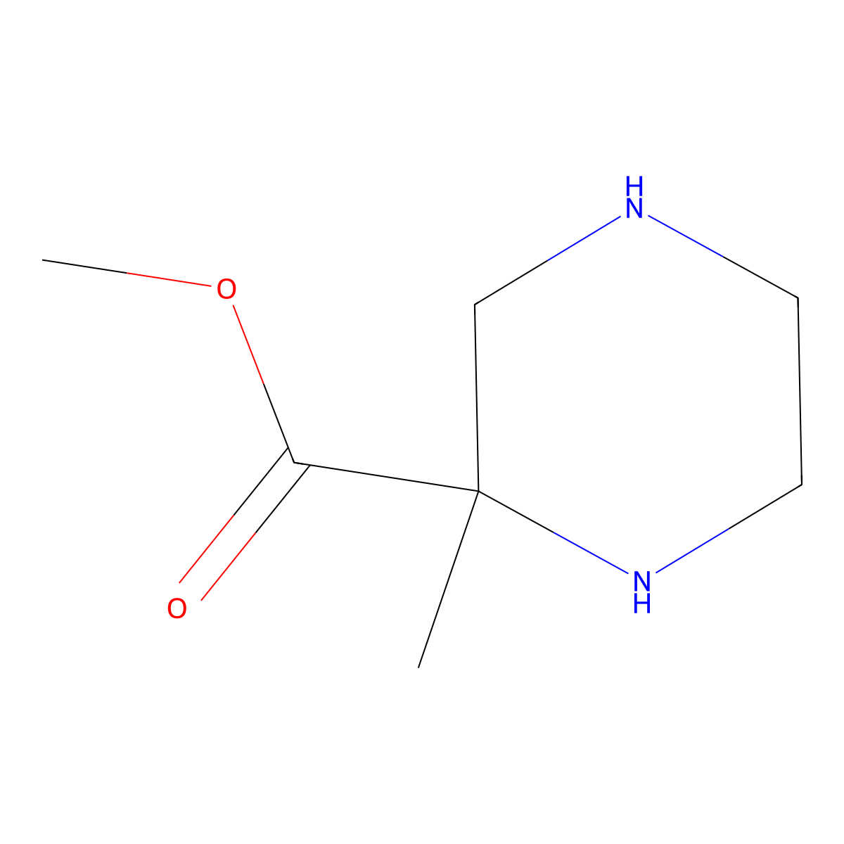 Methyl 2-methylpiperazine-2-carboxylate molecular structure, CAS 2763777-37-1