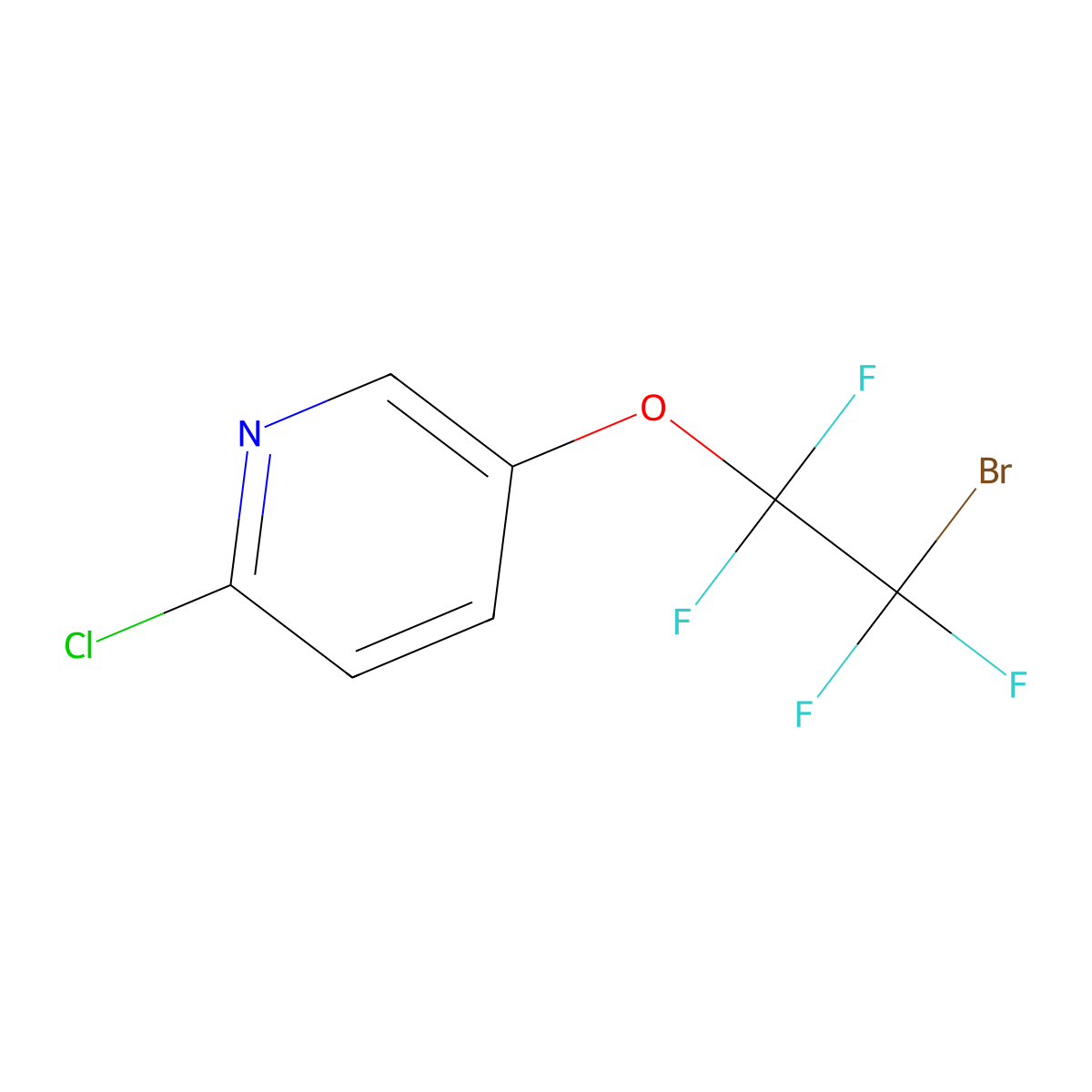 5-(2-Bromo-1,1,2,2-tetrafluoroethoxy)-2-chloropyridine molecular structure, CAS 2763777-55-3