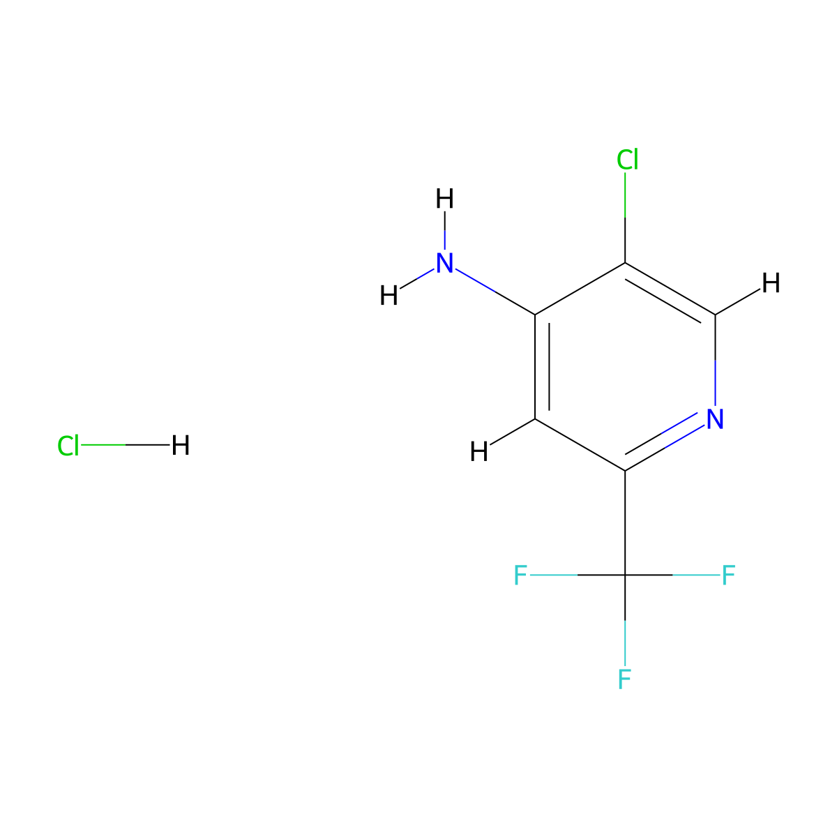 5-Chloro-2-(trifluoromethyl)pyridin-4-amine hydrochloride molecular structure, CAS 2763777-61-1
