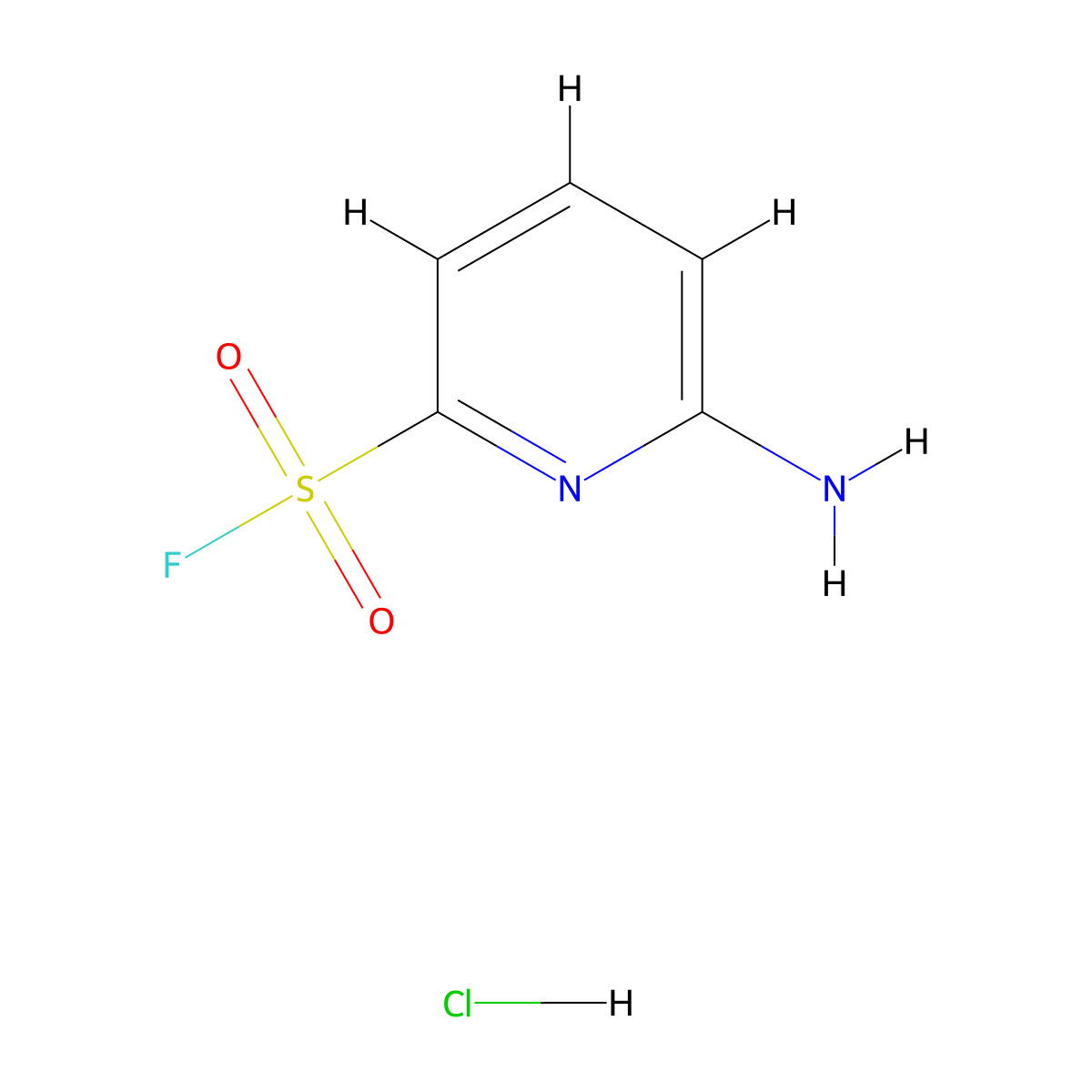 6-Aminopyridine-2-sulfonyl fluoride hydrochloride molecular structure, CAS 2763777-63-3