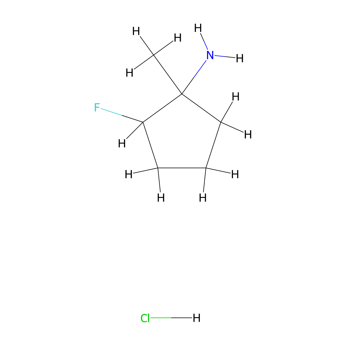 2-Fluoro-1-methylcyclopentan-1-amine hydrochloride molecular structure, CAS 2763777-65-5