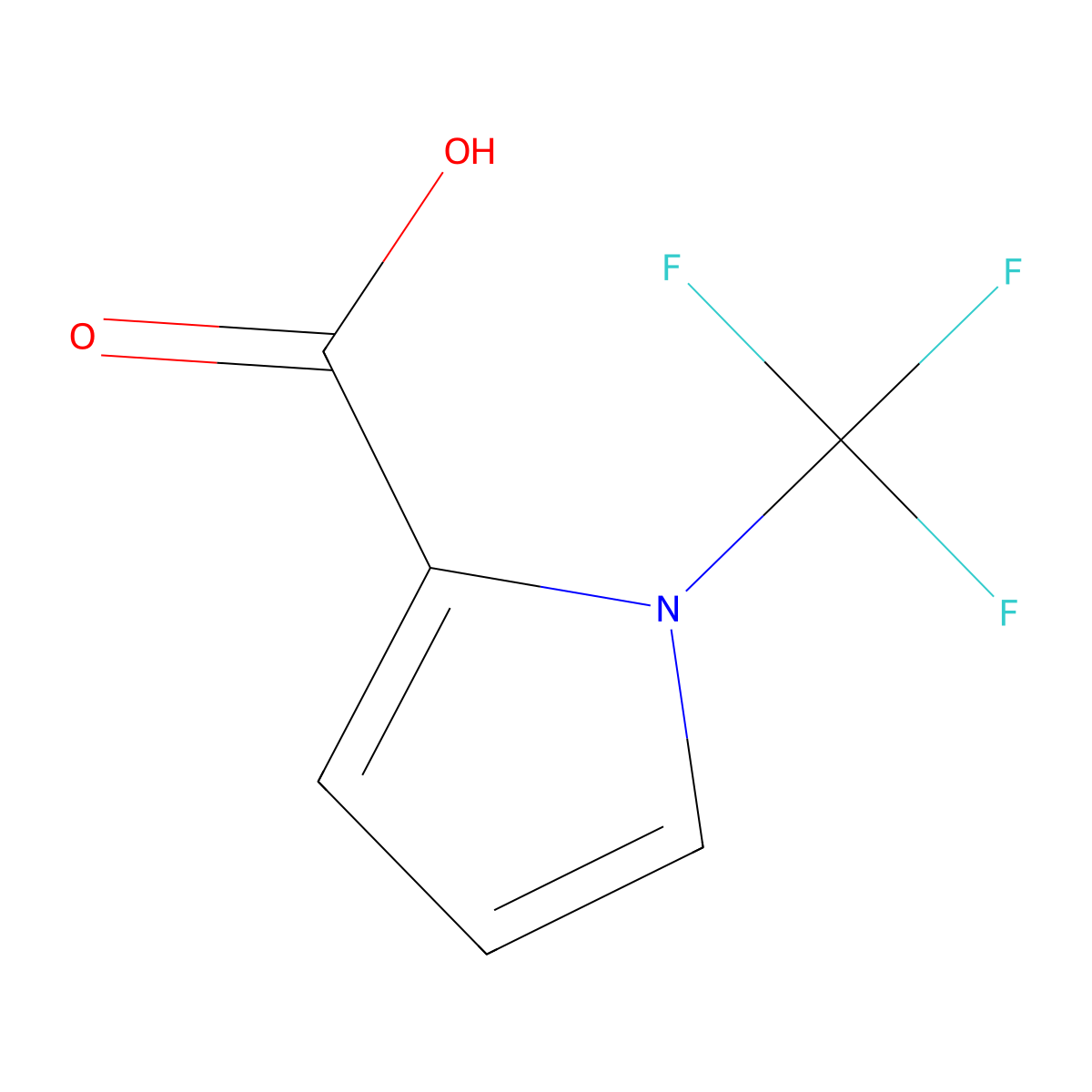 1-(trifluoromethyl)-1H-pyrrole-2-carboxylic acid molecular structure, CAS 2763777-71-3