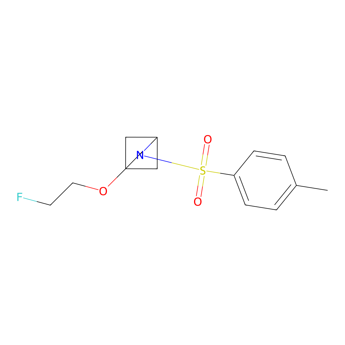 4-(2-Fluoroethoxy)-2-(4-methylbenzenesulfonyl)-2-azabicyclo[2.1.1]hexane molecular structure, CAS 2763777-72-4