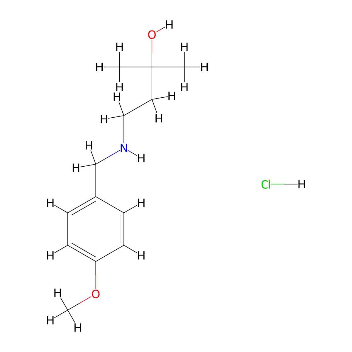4-(((4-Methoxyphenyl)methyl)amino)-2-methylbutan-2-ol hydrochloride molecular structure, CAS 2763778-96-5