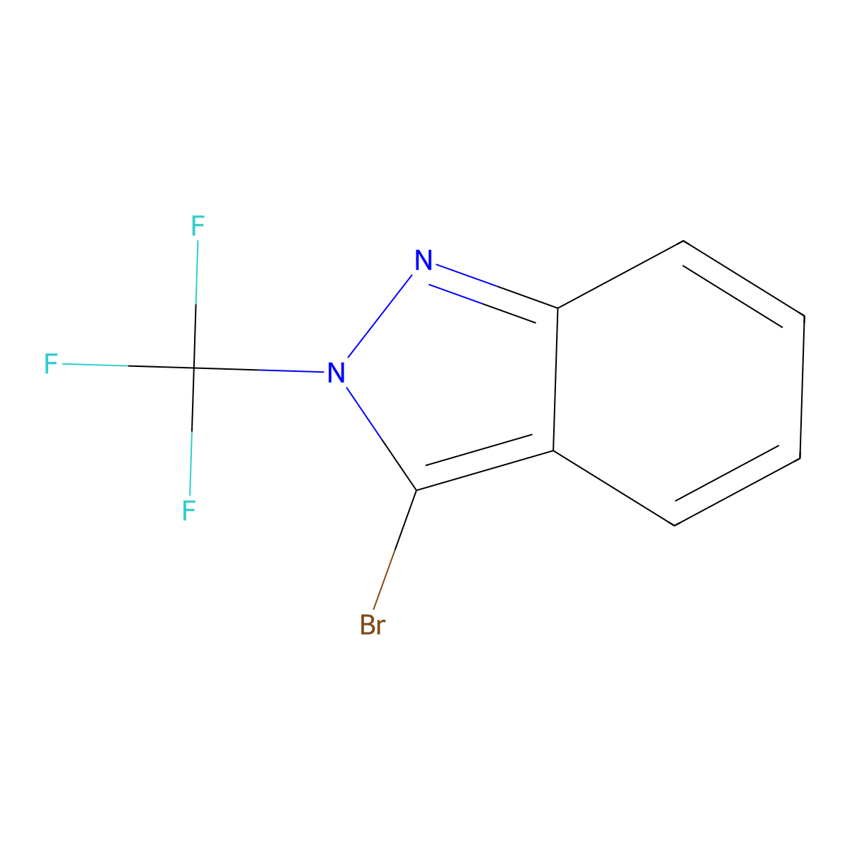 3-bromo-2-(trifluoromethyl)-2H-indazole molecular structure, CAS 2763779-04-8