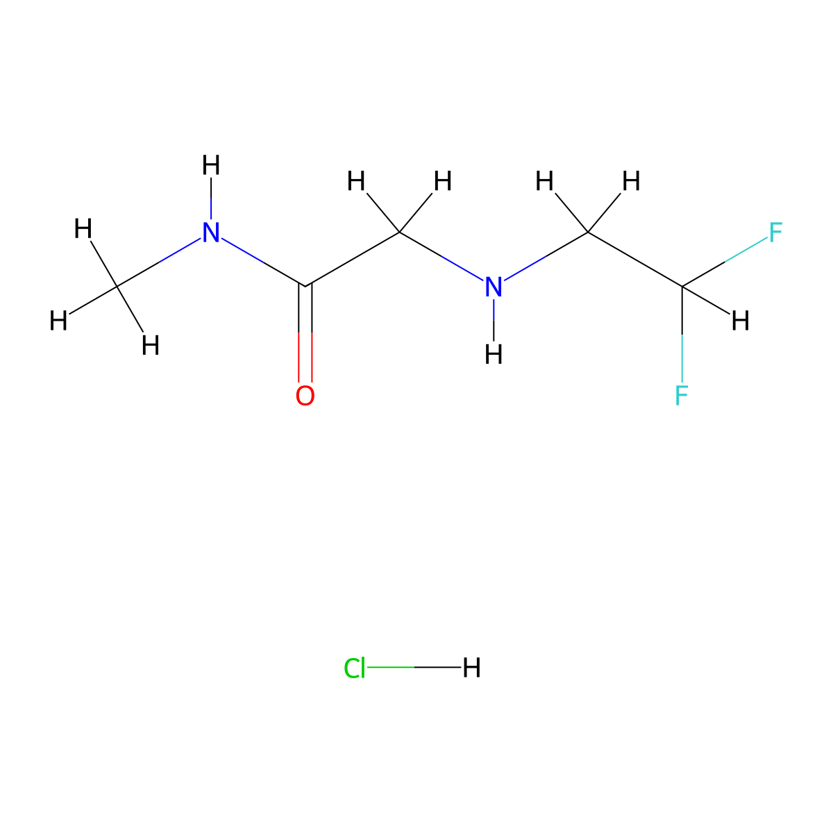 2-[(2,2-difluoroethyl)amino]-N-methylacetamide hydrochloride molecular structure, CAS 2763779-10-6