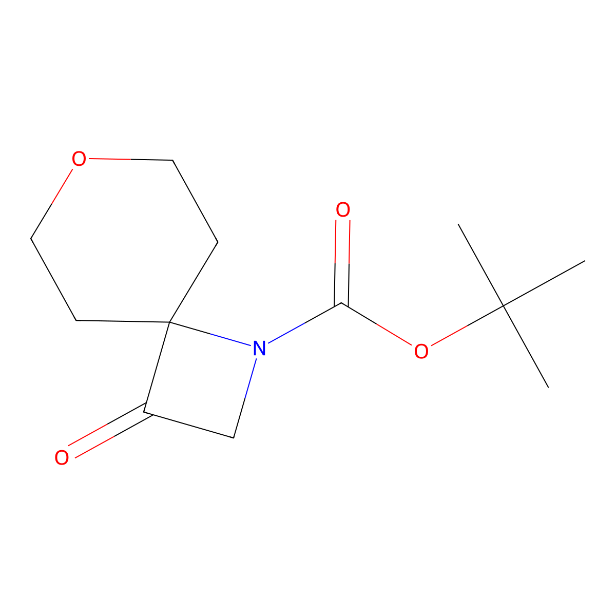 Tert-butyl 3-oxo-7-oxa-1-azaspiro[3.5]nonane-1-carboxylate molecular structure, CAS 2763779-16-2
