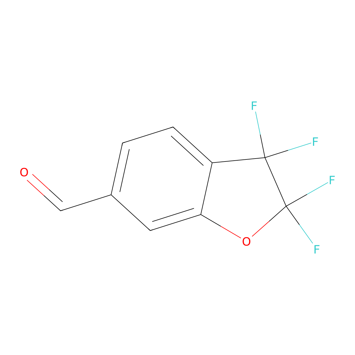 2,2,3,3-Tetrafluoro-2,3-dihydro-1-benzofuran-6-carbaldehyde molecular structure, CAS 2763779-18-4
