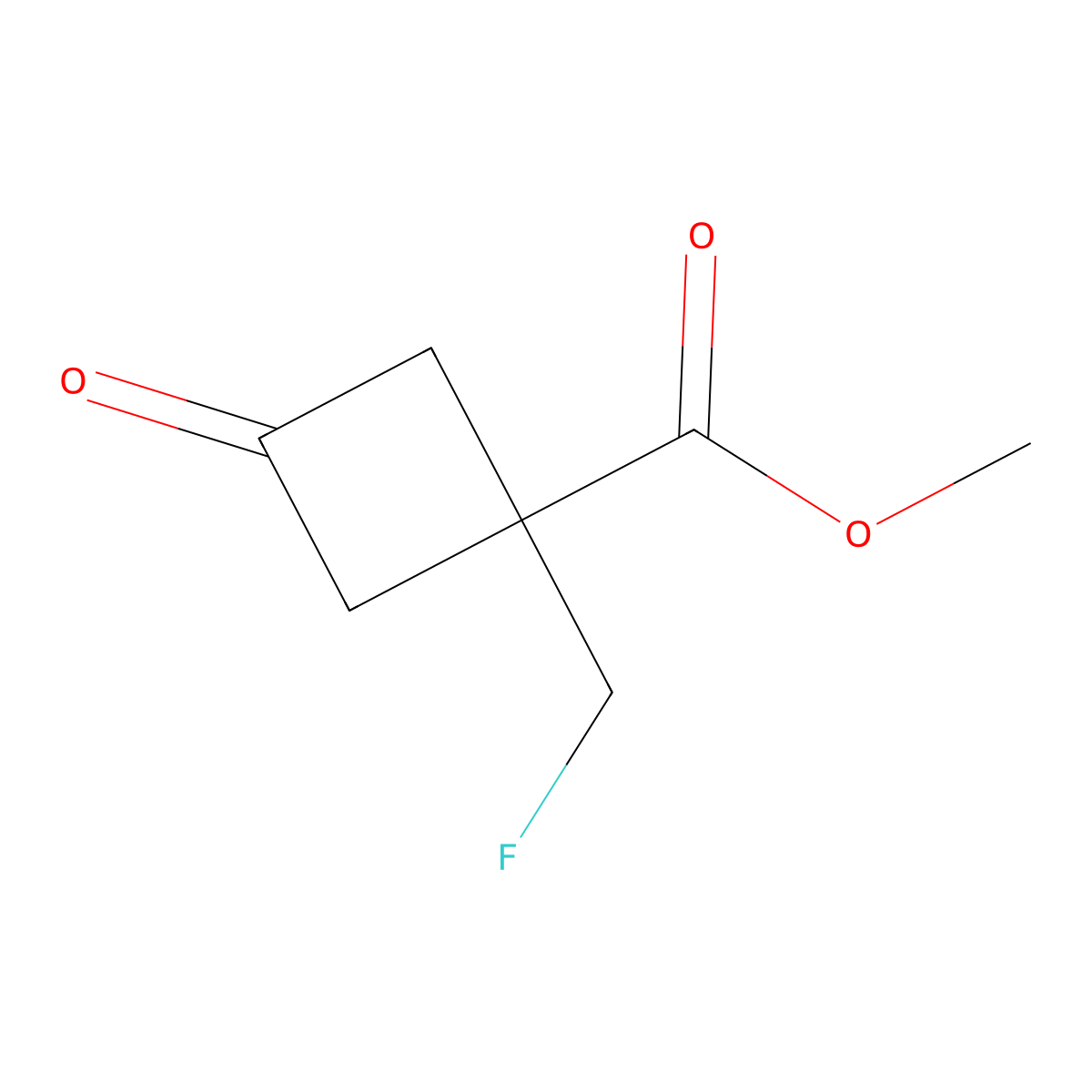Methyl 1-(fluoromethyl)-3-oxocyclobutane-1-carboxylate molecular structure, CAS 2763779-20-8