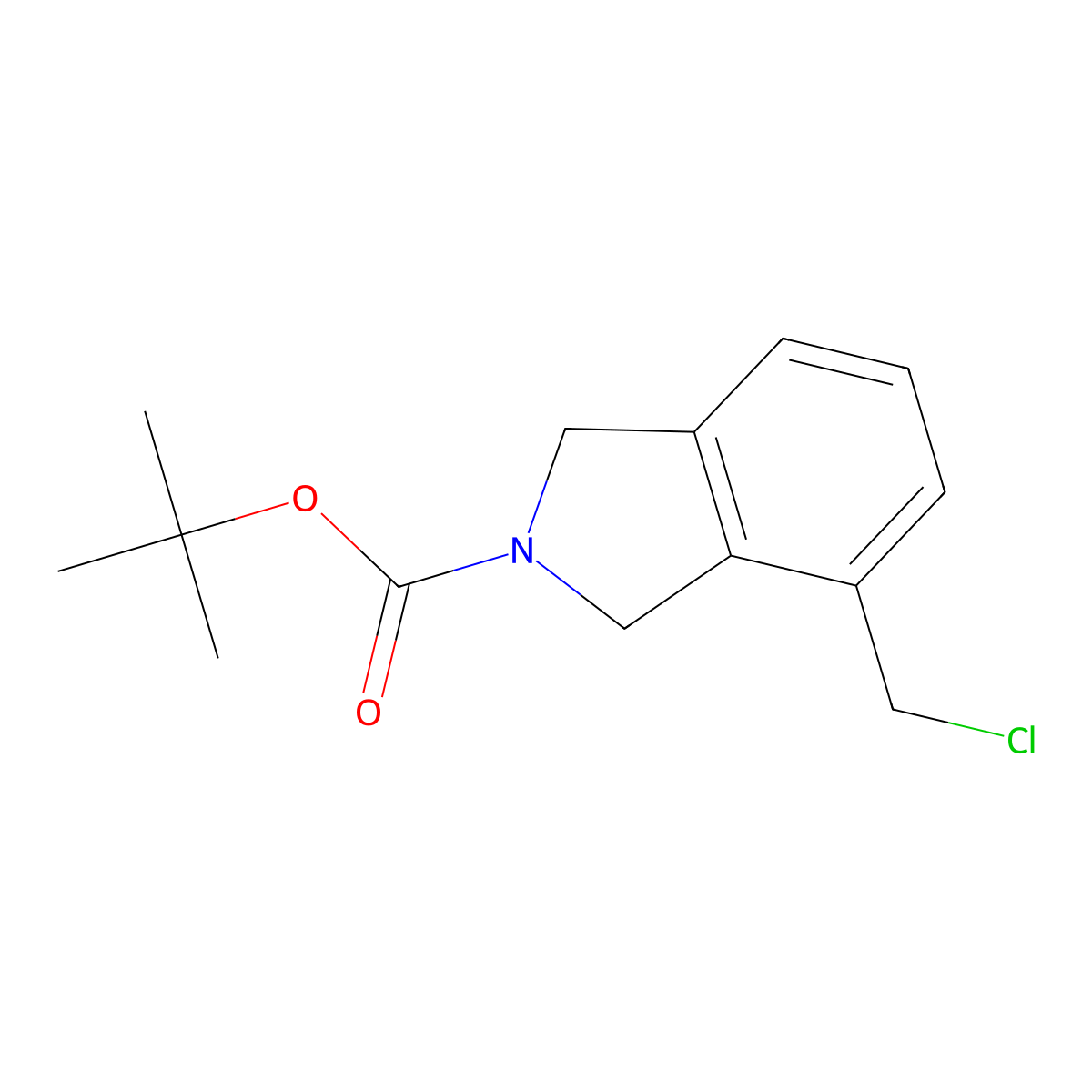 tert-butyl 4-(chloromethyl)-2,3-dihydro-1H-isoindole-2-carboxylate molecular structure, CAS 2763779-37-7