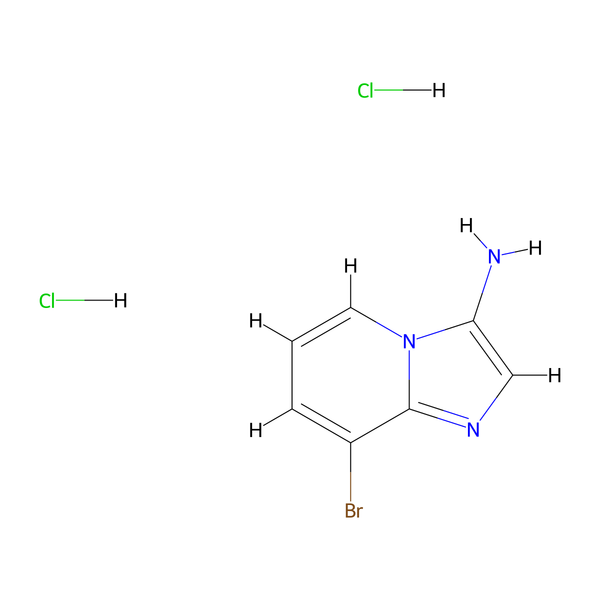 8-Bromoimidazo[1,2-a]pyridin-3-amine dihydrochloride molecular structure, CAS 2763779-43-5