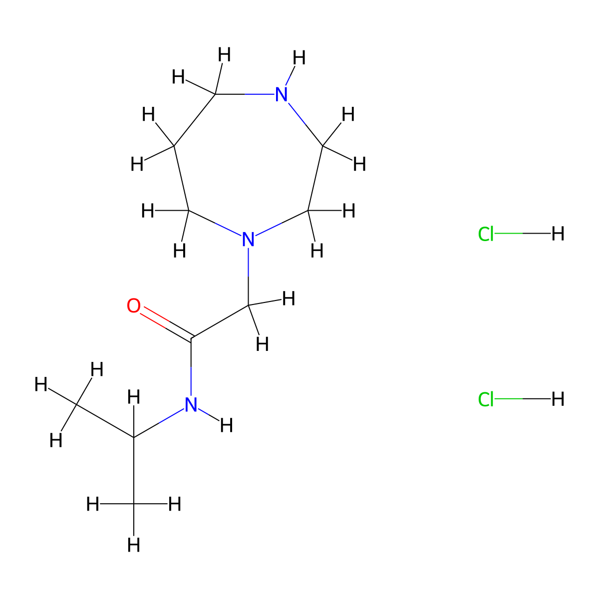 2-(1,4-diazepan-1-yl)-N-(propan-2-yl)acetamide dihydrochloride molecular structure, CAS 2763779-45-7