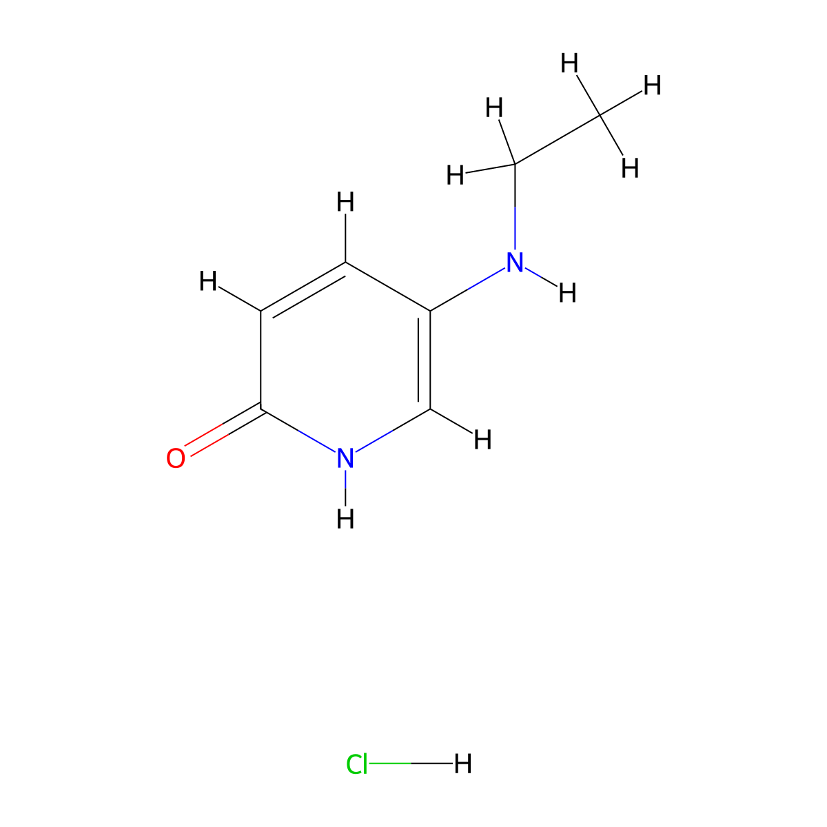 5-(Ethylamino)-1,2-dihydropyridin-2-one hydrochloride molecular structure, CAS 2763779-57-1