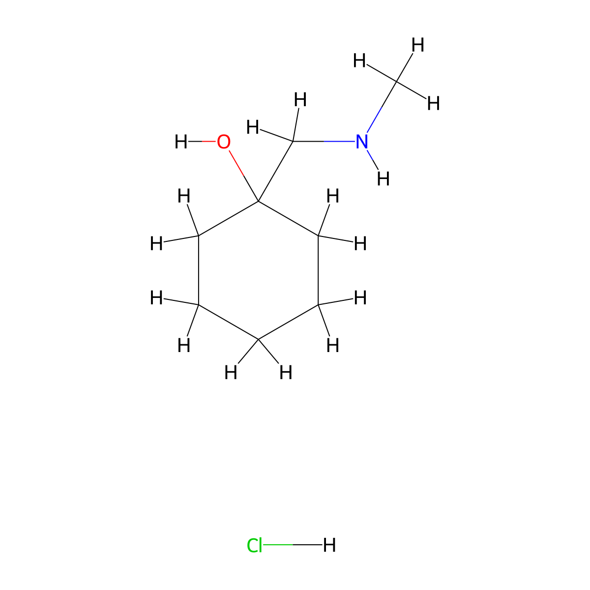 1-[(Methylamino)methyl]cyclohexan-1-ol hydrochloride molecular structure, CAS 2763779-65-1