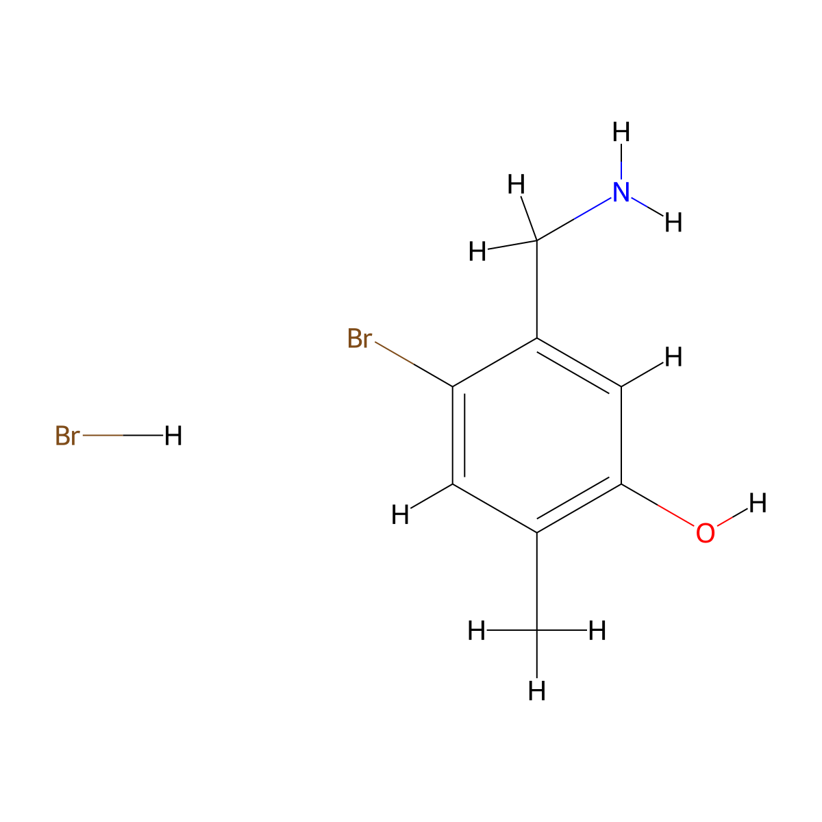 5-(Aminomethyl)-4-bromo-2-methylphenol hydrobromide molecular structure, CAS 2763779-68-4