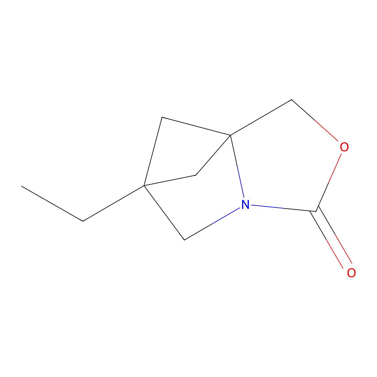 7-Ethyl-3-oxa-5-azatricyclo[5.1.1.0,1,5]nonan-4-one molecular structure, CAS 2763779-78-6