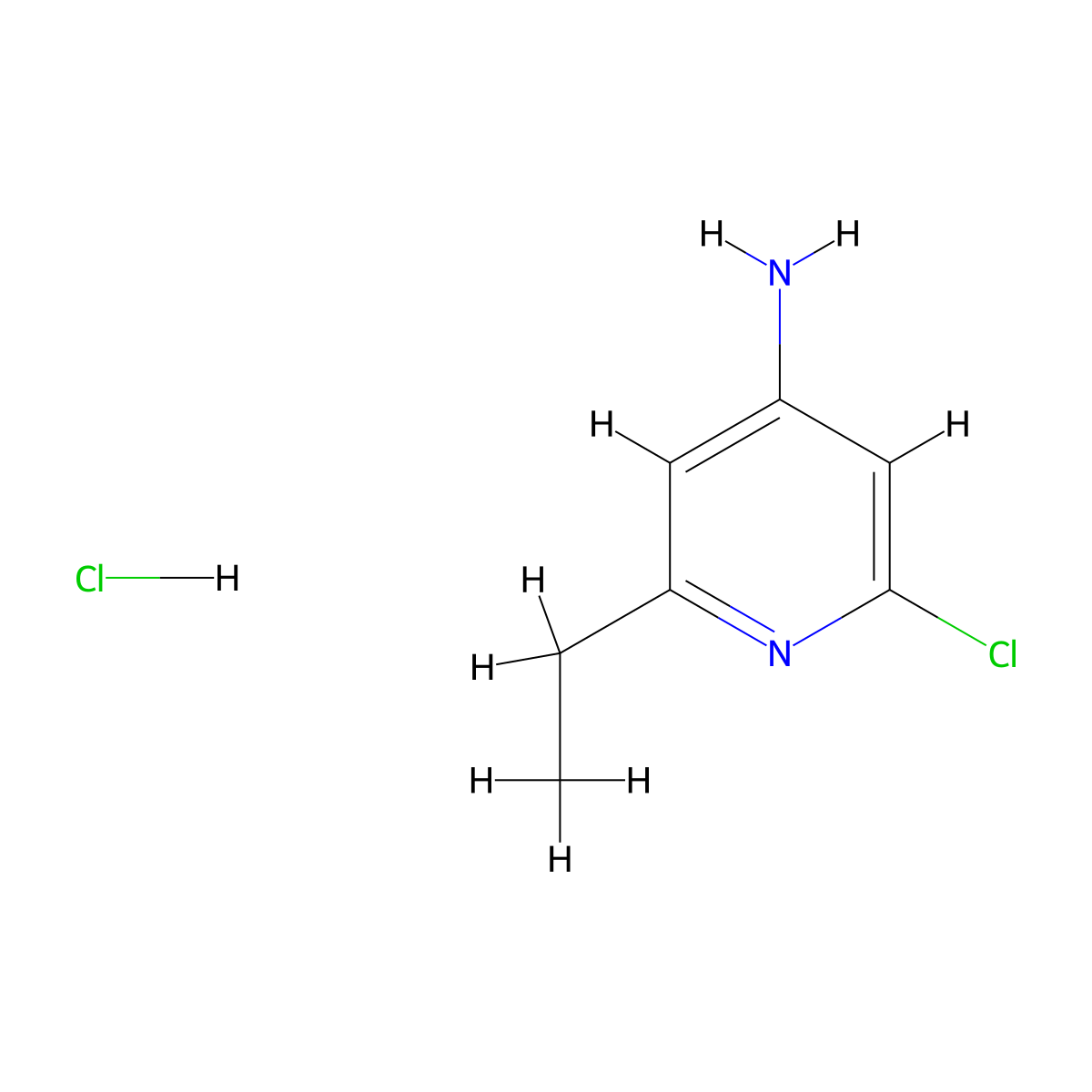 2-Chloro-6-ethylpyridin-4-amine hydrochloride molecular structure, CAS 2763779-83-3