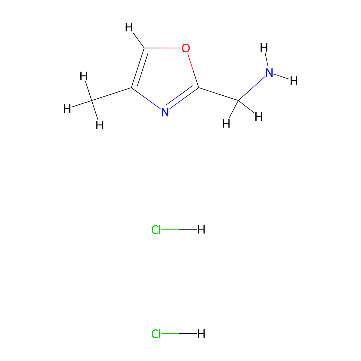 1-(4-Methyl-1,3-oxazol-2-yl)methanamine dihydrochloride molecular structure, CAS 2763779-84-4