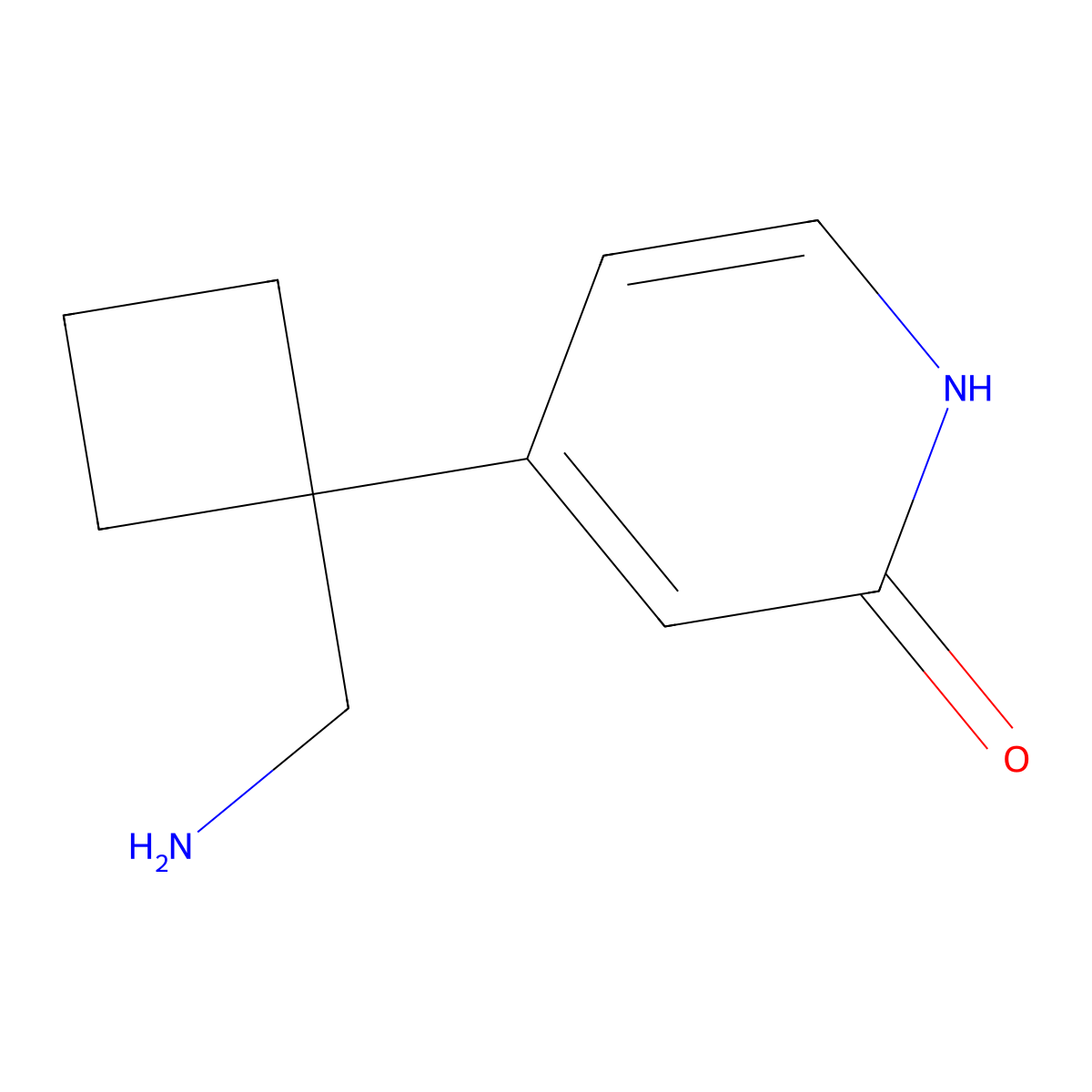 4-[1-(Aminomethyl)cyclobutyl]pyridin-2-ol molecular structure, CAS 2763779-86-6
