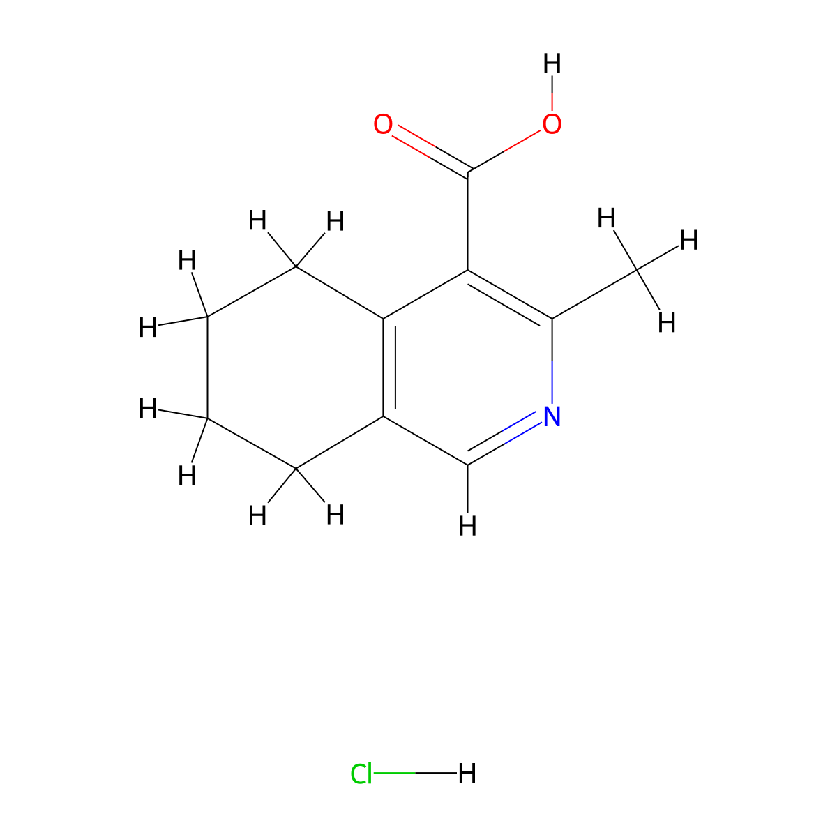 3-Methyl-5,6,7,8-tetrahydroisoquinoline-4-carboxylic acid hydrochloride molecular structure, CAS 2763779-95-7