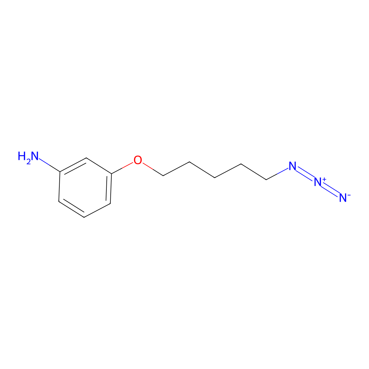 3-[(5-Azidopentyl)oxy]aniline molecular structure, CAS 2763780-04-5