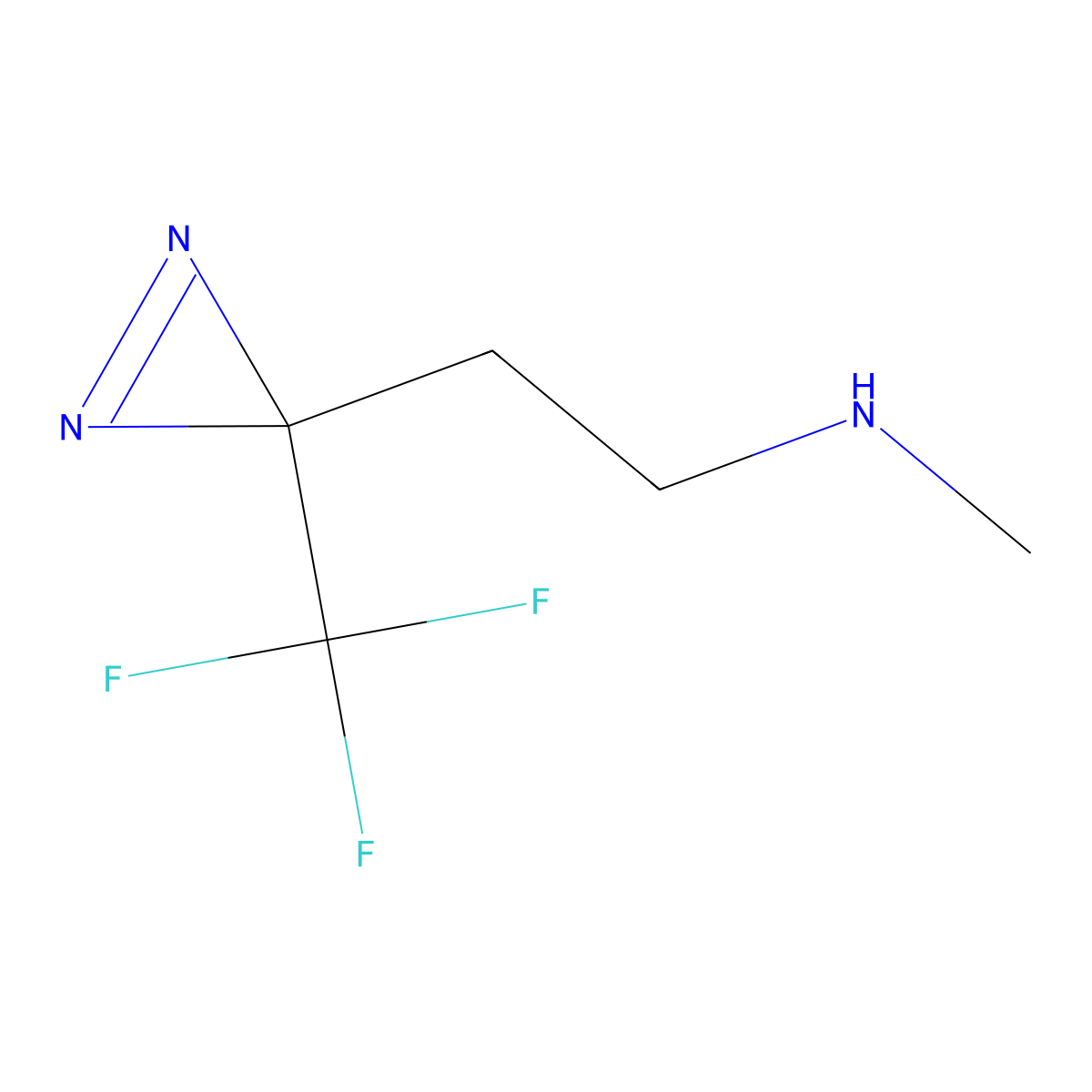 methyl({2-[3-(trifluoromethyl)-3H-diazirin-3-yl]ethyl})amine molecular structure, CAS 2763780-14-7