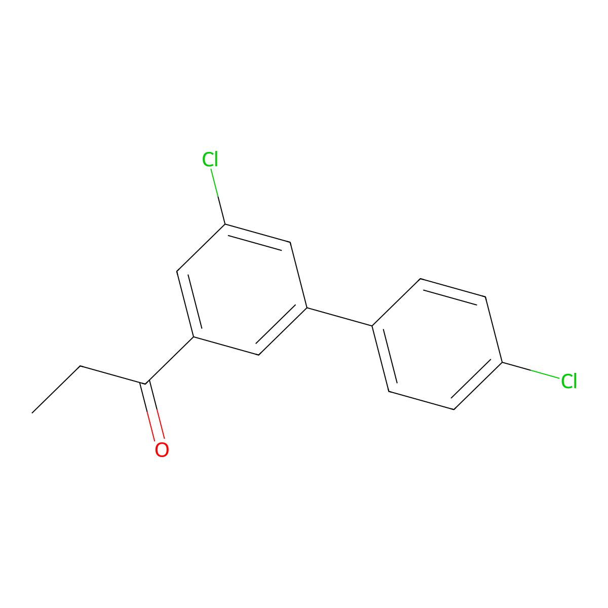 1-{4',5-Dichloro-[1,1'-biphenyl]-3-yl}propan-1-one molecular structure, CAS 2763780-22-7