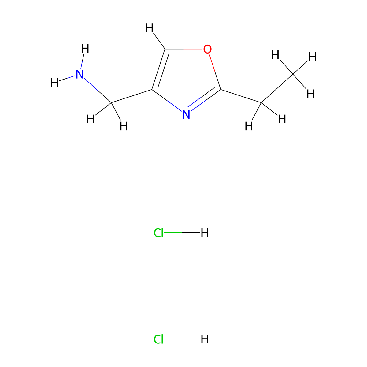 1-(2-Ethyl-1,3-oxazol-4-yl)methanamine dihydrochloride molecular structure, CAS 2763780-42-1