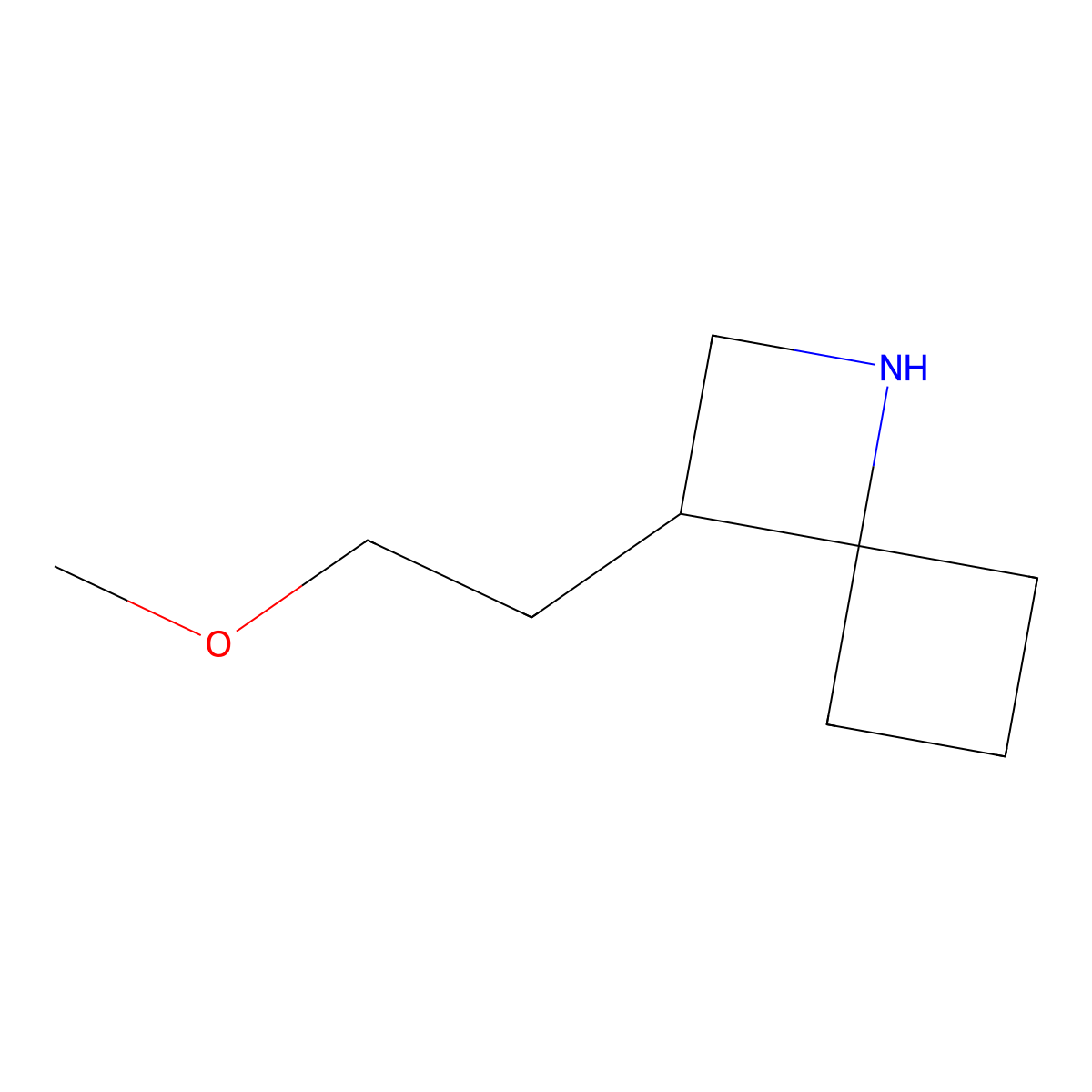 3-(2-Methoxyethyl)-1-azaspiro[3.3]heptane molecular structure, CAS 2763780-48-7