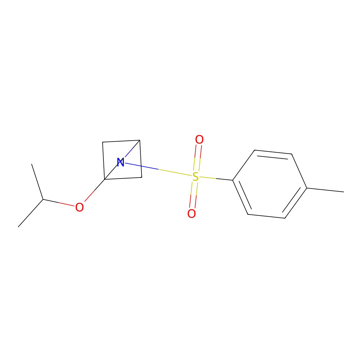2-(4-Methylbenzenesulfonyl)-4-(propan-2-yloxy)-2-azabicyclo[2.1.1]hexane molecular structure, CAS 2763780-50-1