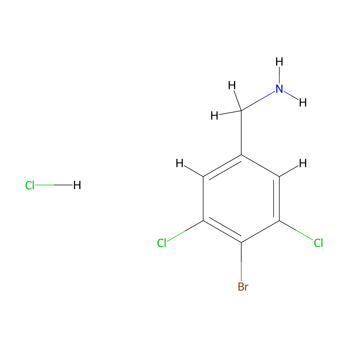 1-(4-Bromo-3,5-dichlorophenyl)methanamine hydrochloride molecular structure, CAS 2763780-56-7