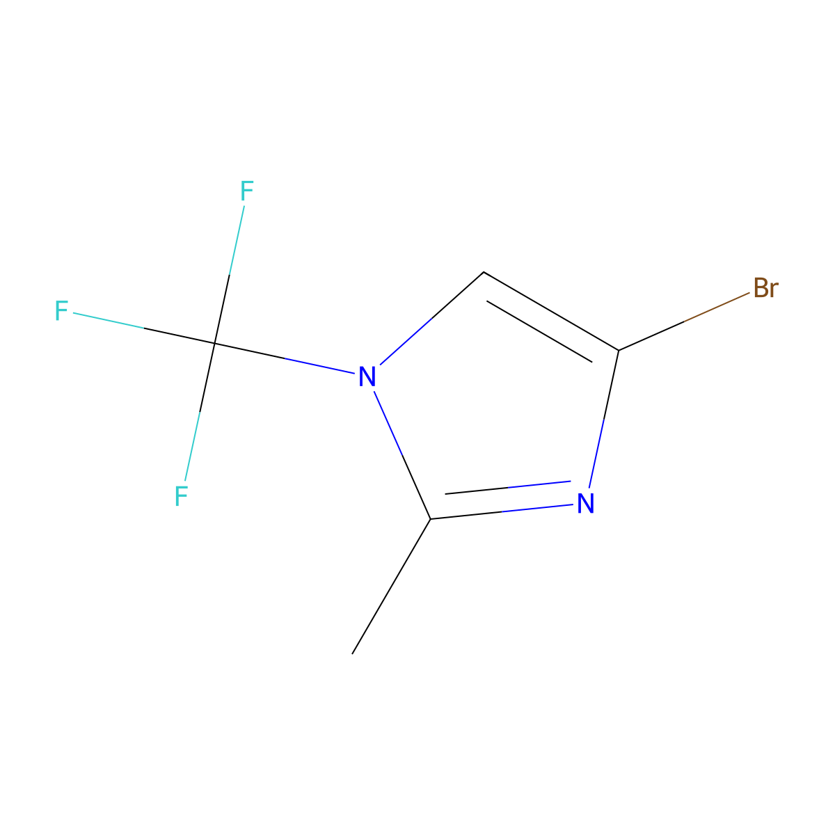 4-bromo-2-methyl-1-(trifluoromethyl)-1H-imidazole molecular structure, CAS 2763780-60-3