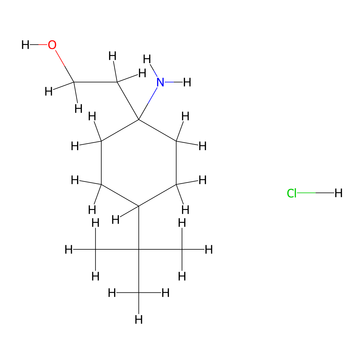 2-(1-Amino-4-tert-butylcyclohexyl)ethan-1-ol hydrochloride molecular structure, CAS 2763780-72-7