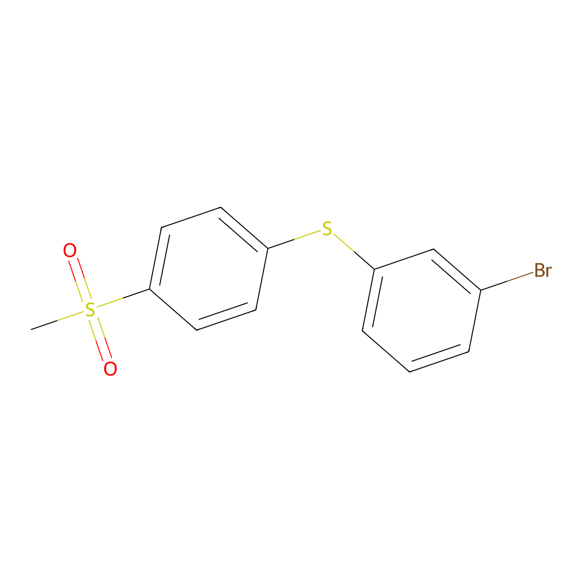 1-[(3-Bromophenyl)sulfanyl]-4-methanesulfonylbenzene molecular structure, CAS 2763780-78-3