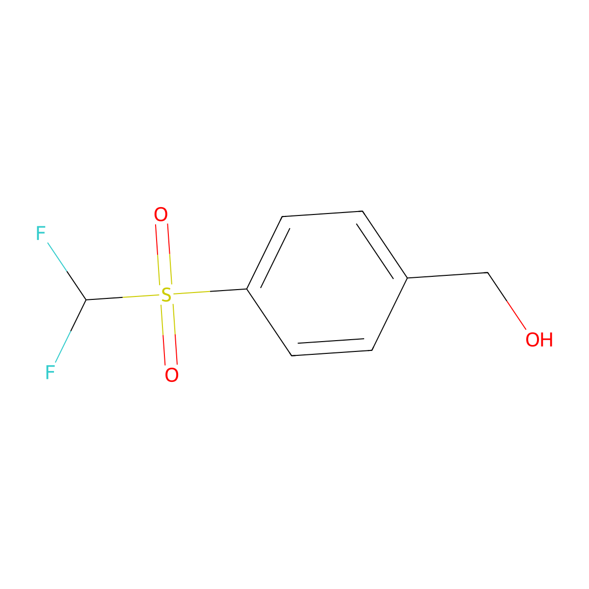 (4-Difluoromethanesulfonylphenyl)methanol molecular structure, CAS 2763780-80-7