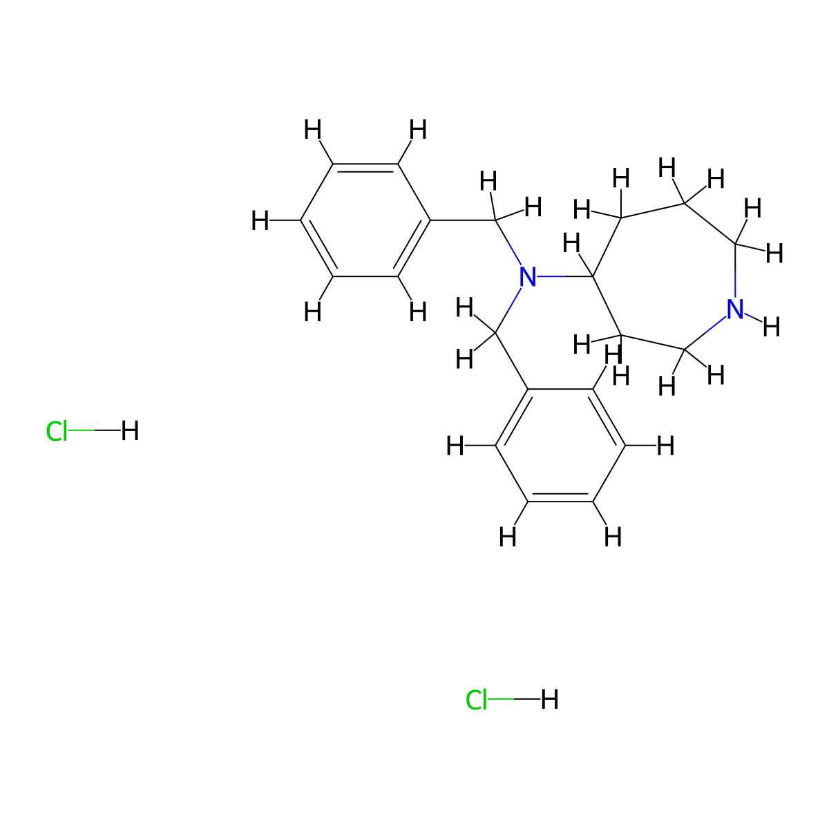 N,N-dibenzylazepan-4-amine dihydrochloride molecular structure, CAS 2763780-81-8