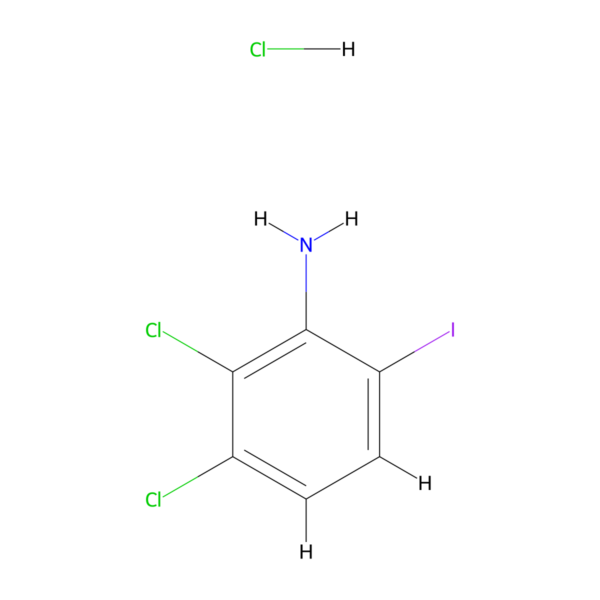 2,3-Dichloro-6-iodoaniline hydrochloride molecular structure, CAS 2763780-97-6