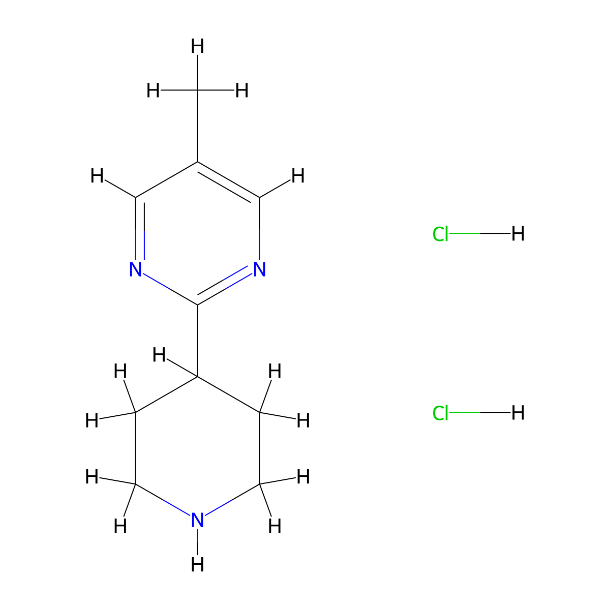5-Methyl-2-(piperidin-4-yl)pyrimidine dihydrochloride molecular structure, CAS 2763780-99-8