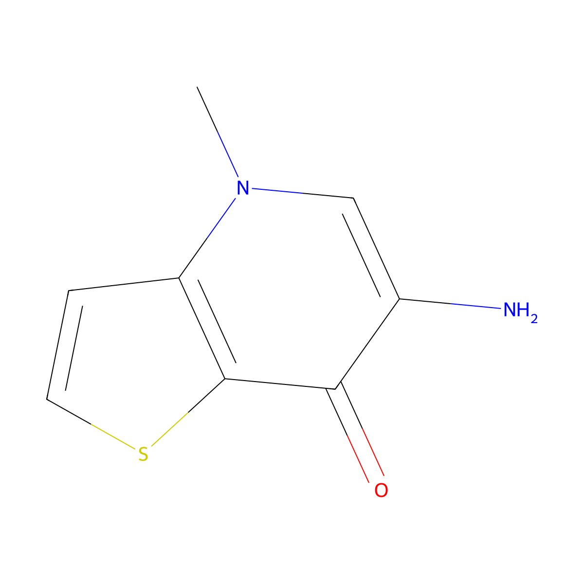 6-amino-4-methyl-4H,7H-thieno[3,2-b]pyridin-7-one molecular structure, CAS 2763781-01-5