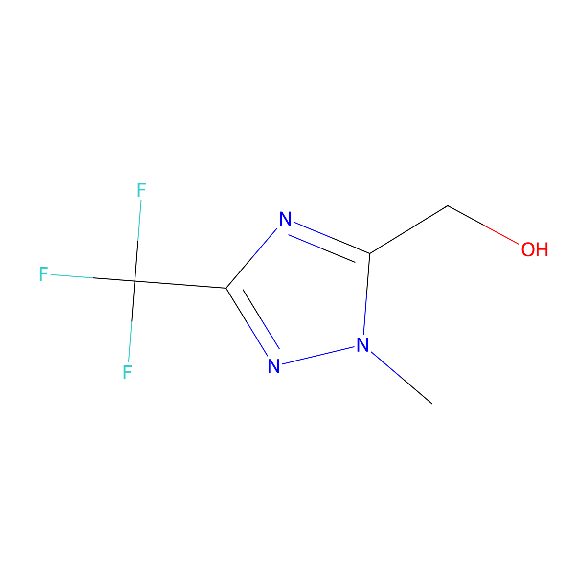 [1-methyl-3-(trifluoromethyl)-1H-1,2,4-triazol-5-yl]methanol molecular structure, CAS 2763786-71-4