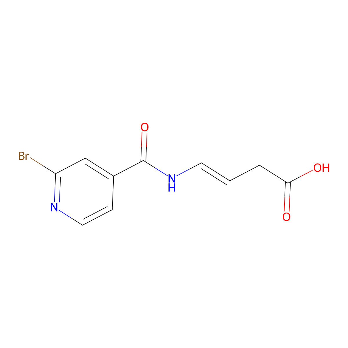 4-[(2-Bromopyridin-4-yl)formamido]but-3-enoic acid molecular structure, CAS 2763799-99-9