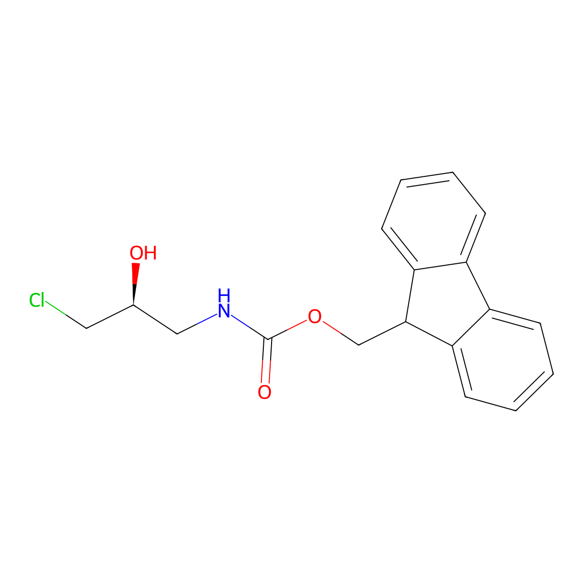(9H-fluoren-9-yl)methyl N-[(2S)-3-chloro-2-hydroxypropyl]carbamate molecular structure, CAS 2763885-08-9